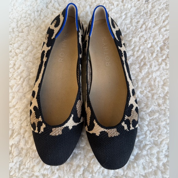 Rothy's Shoes - Rothy’s The Square Leopard Desert Cat Knit Flats Washable Size 7